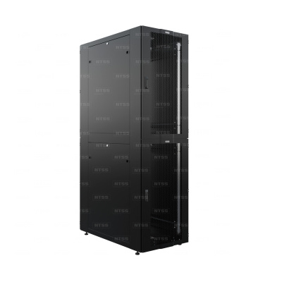 Шкаф напольный секционный NTSS CoPC 45U 800х1070мм, 4 профиля 19 на секцию, 3 секции по 15U, двери перфорированные, регулируемые опоры, черный RAL 9005 в России