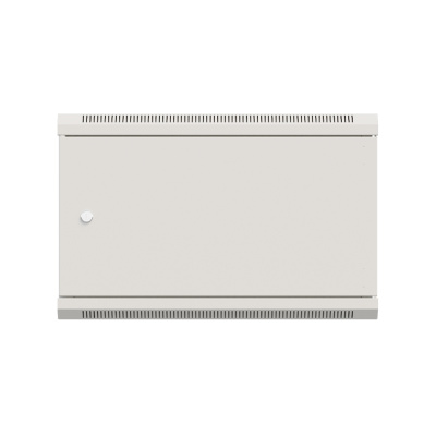 Шкаф настенный телекоммуникационный NTSS W 6U 600х600х370мм, 2 профиля 19, дверь сплошная металл, боковые стенки съемные, разобранный, серый RAL 7035 в России