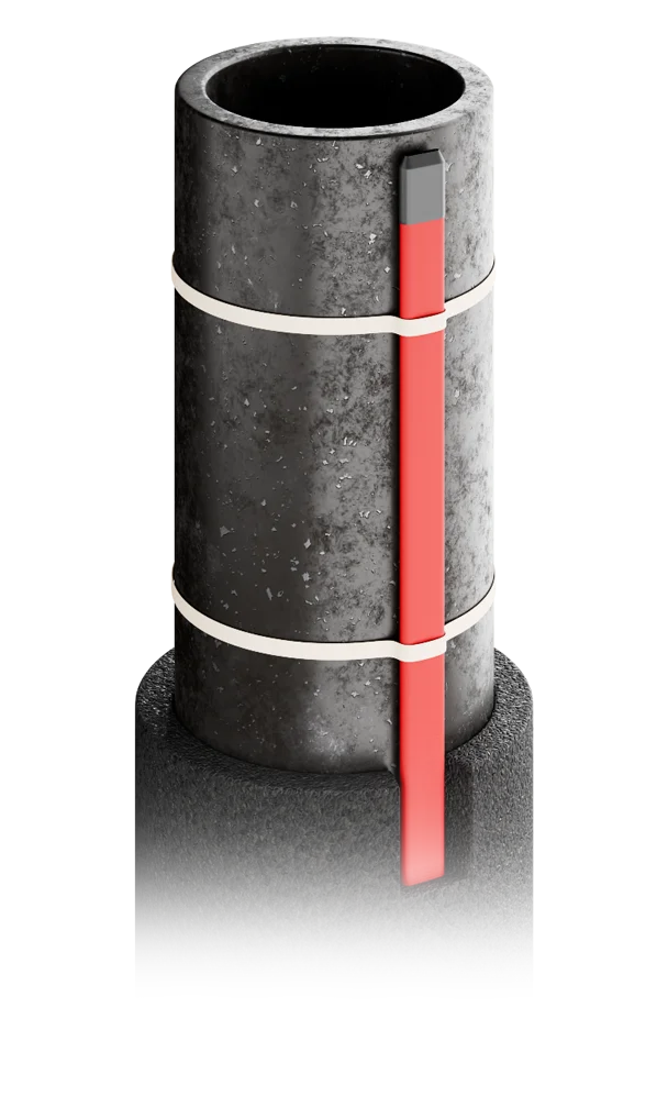 Лента FT-HTM на трубе