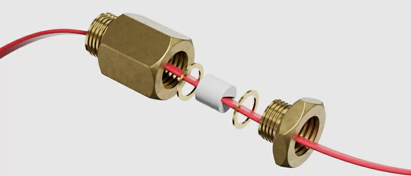 Сальник для ввода греющего кабеля в трубу