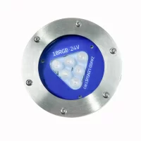 Архитектурный подводный светодиодный светильник 18 Вт, 12 Вольт, IP68, диаметр 110мм в 