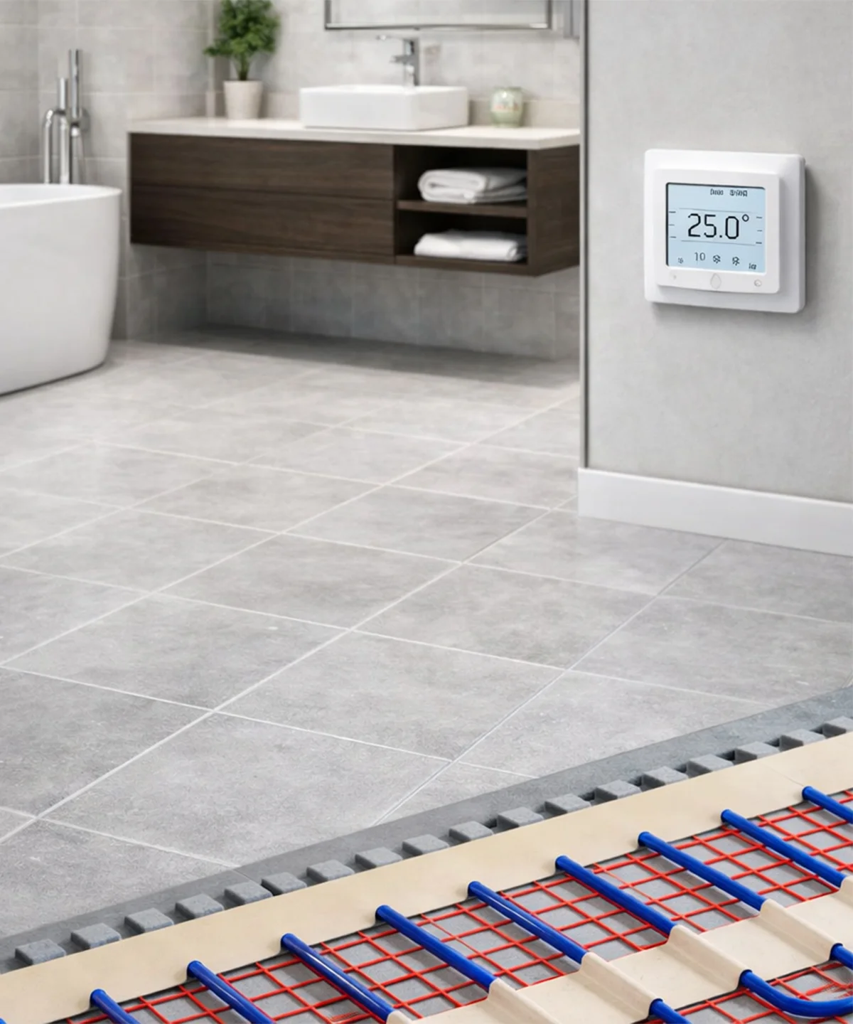 Теплый пол в ванной