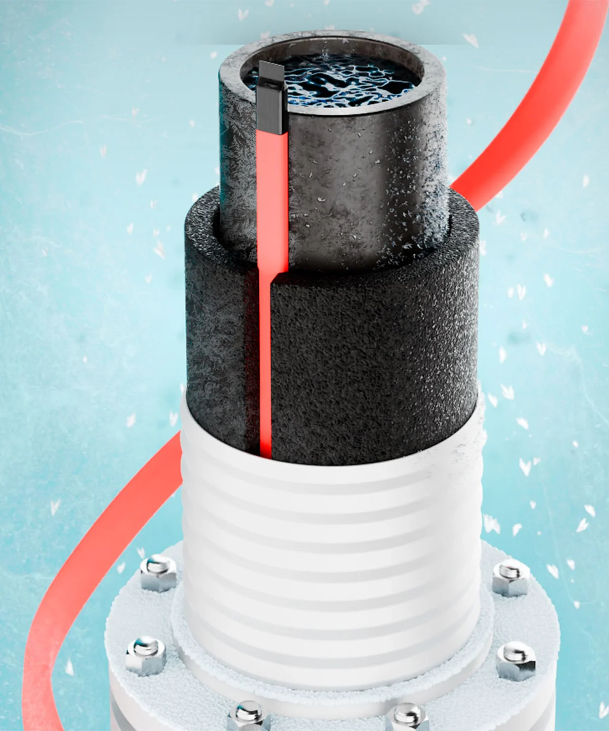 Обогрев снаружи трубы