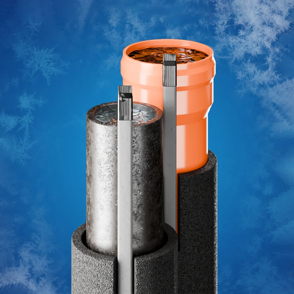 Греем канализацию кабелем