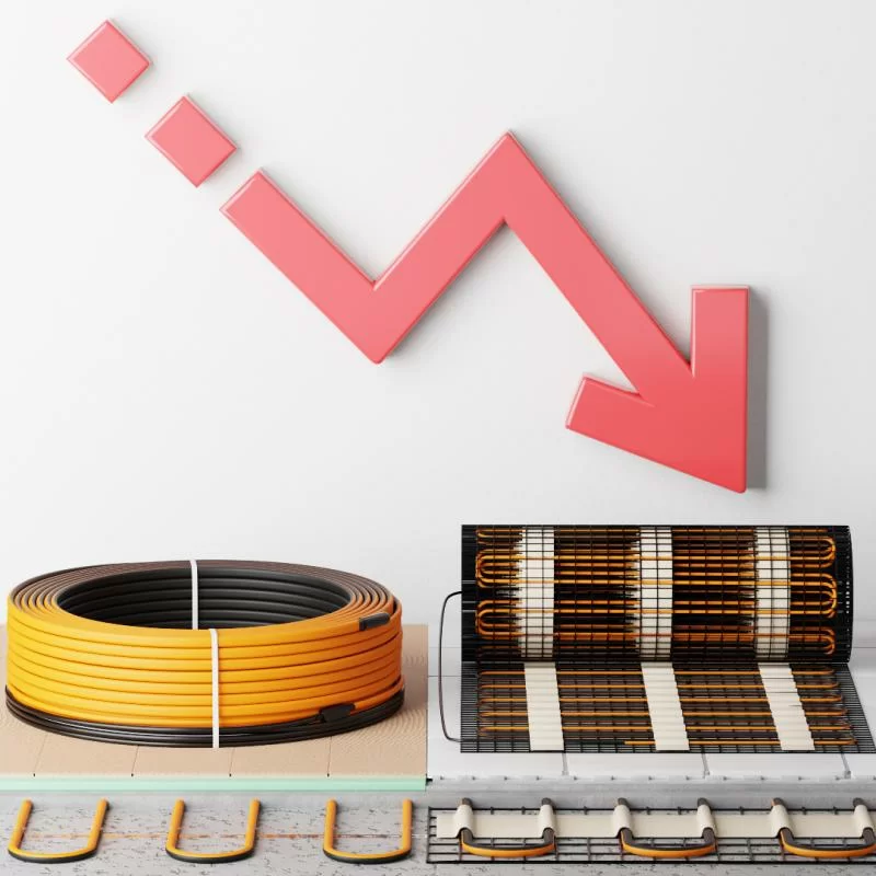 Снижение цены на теплые полы "Русское тепло"
