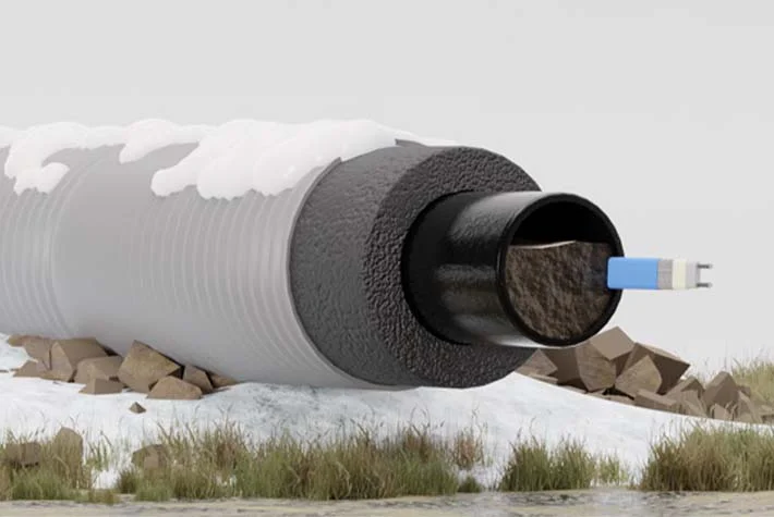 Обогрев канализации внутри трубы