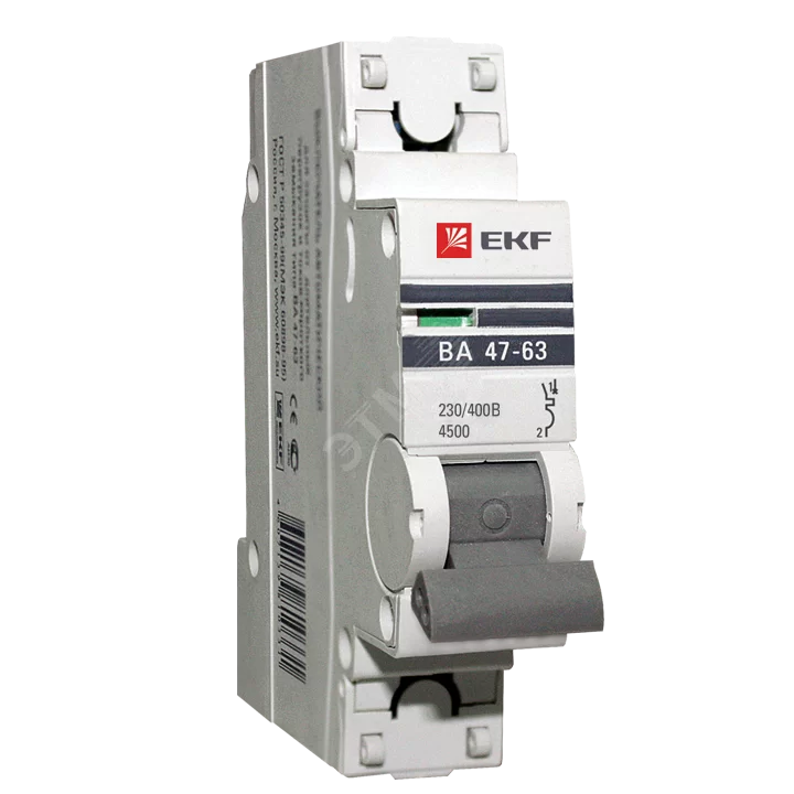 Выключатель автоматический однополюсный 40А С ВА47-63 4.5кА PROxima