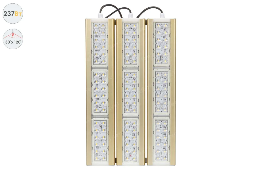 Магистраль GOLD, универсальный U-3, 237 Вт, 30X120°, светодиодный светильник в 