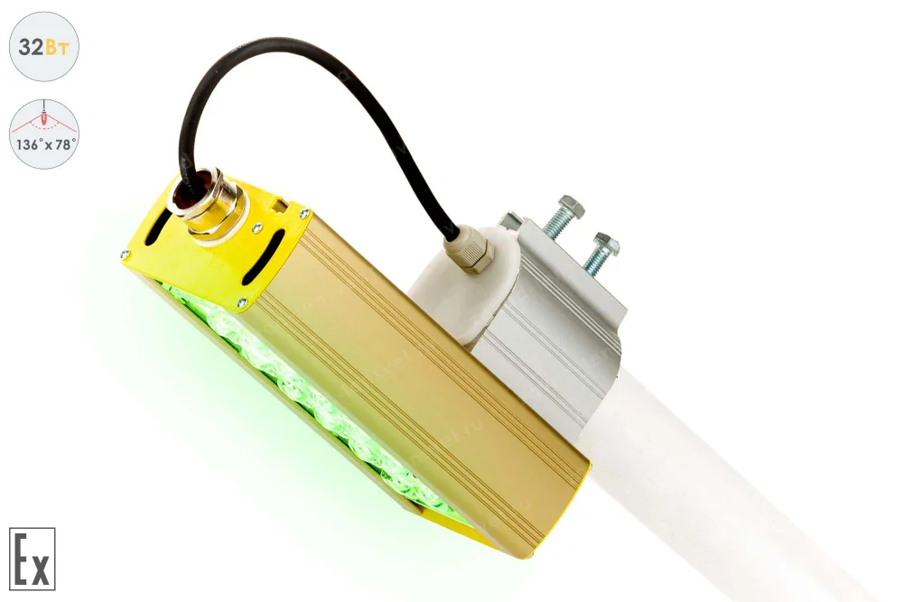 Светодиодный светильник LSS-AR-K-018-1EX/2EX-32-136X78-G-67 в 