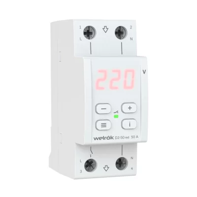 Welrok D2-50 red реле напряжения на 3 клеммы в 