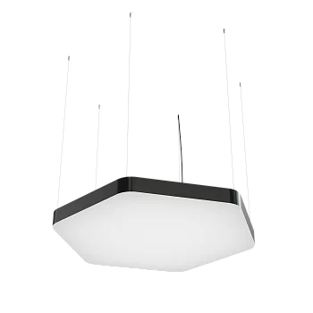 Дизайнерский светодиодный светильник Geniled Art Hexagon Soft Line 1400x1212x700 h80 w80 110Вт 4000К 90Ra Черный в 