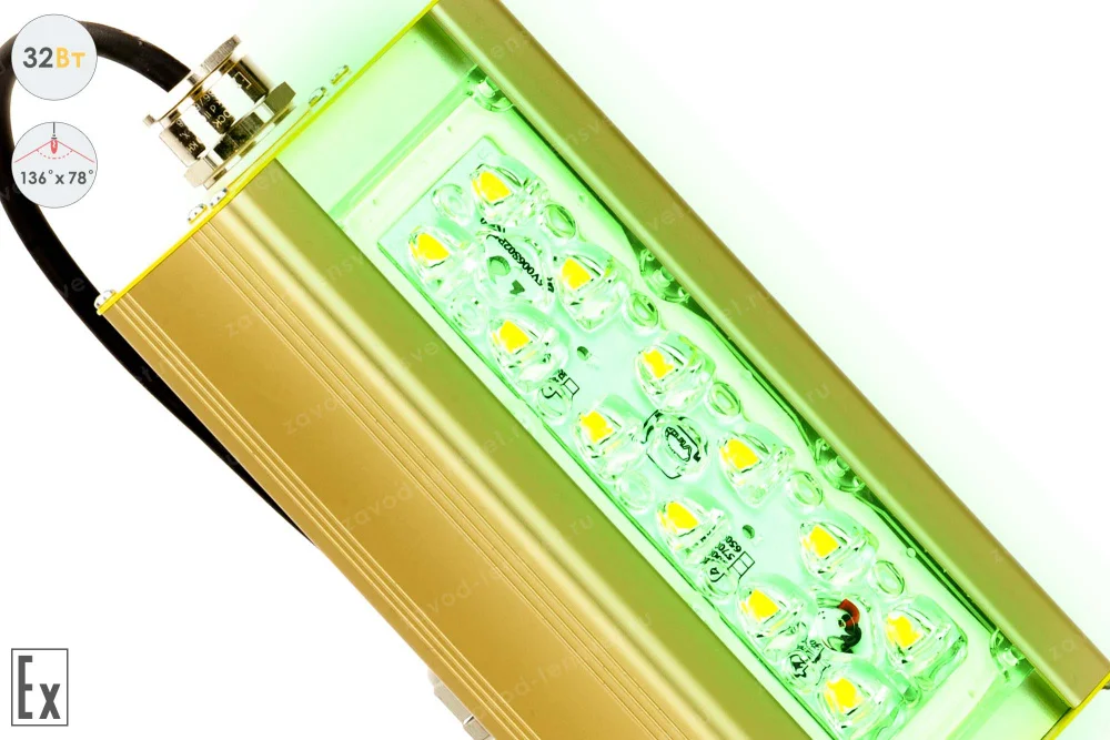 Светодиодный светильник LSS-AR-K-018-1EX/2EX-32-136X78-G-67 в 