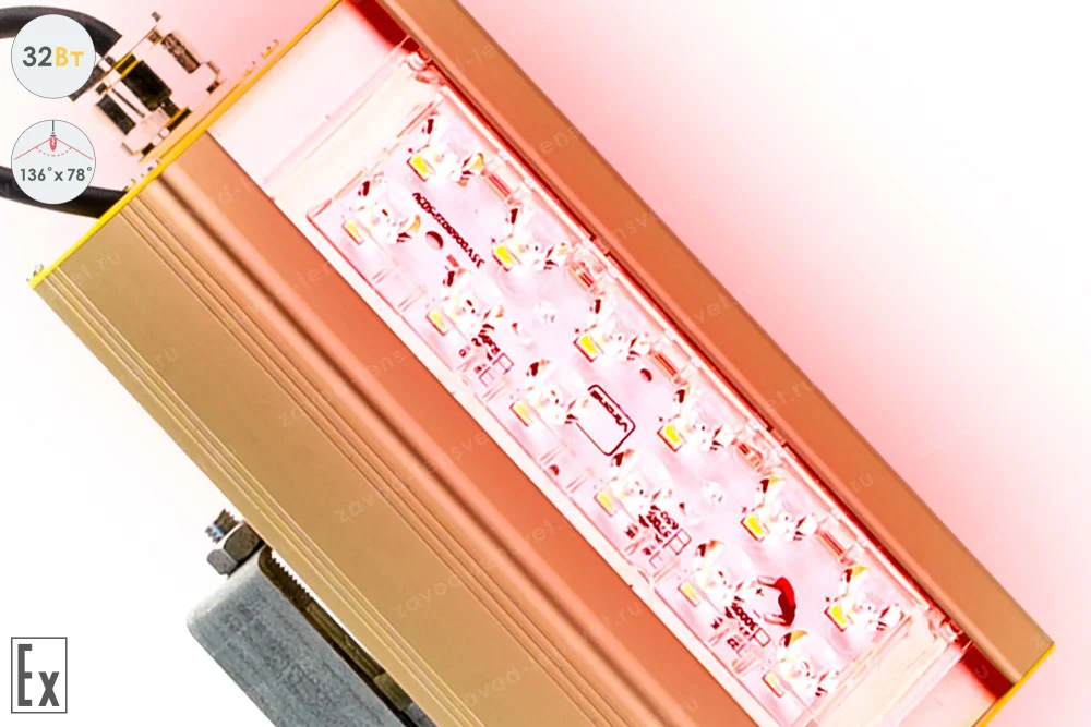 Светодиодный светильник LSS-AR-U-018-1EX/2EX-32-136X78-R-67 в 