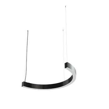 Дизайнерский светодиодный светильник Geniled Art Ring Half d800 h60 w60 30Вт 4000К 90Ra Черный в 