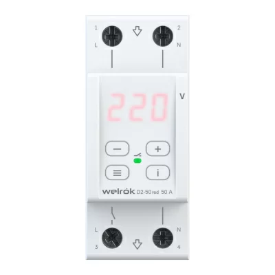 Welrok D2-50 red реле напряжения на 3 клеммы в 