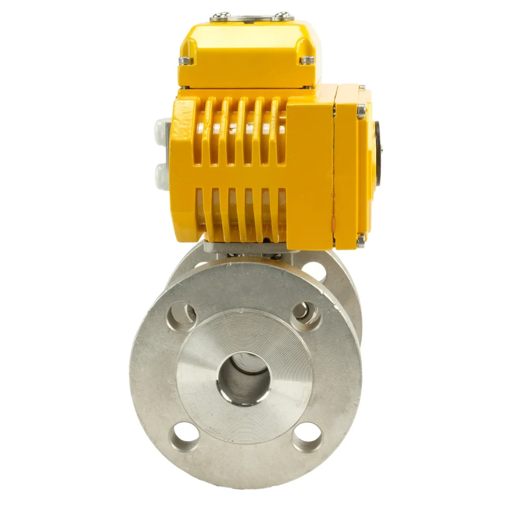 Кран шаровый КШФП.316.200 нержавеющий полнопроходной фланцевый с электроприводом 220 В - 4