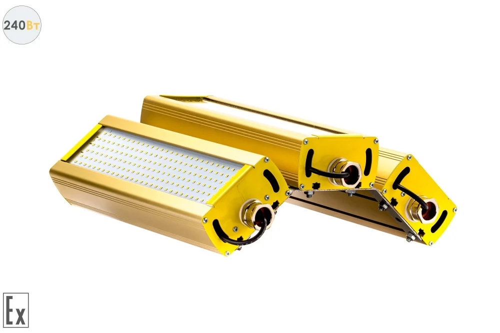 Модуль Взрывозащищенный GOLD, универсальный UM-3, 240 Вт, светодиодный светильник в 