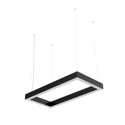 Дизайнерский светодиодный светильник Geniled Art Quadro Line 900x450 h60 w60 4000К 90Ra Черный в 
