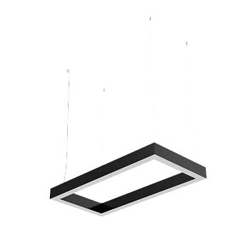 Дизайнерский светодиодный светильник Geniled Art Quadro Line 700x350 h60 w60 4000К 90Ra Черный в 