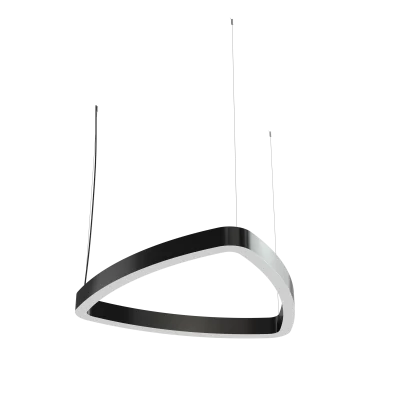 Дизайнерский светодиодный светильник Geniled Art Trigon Soft Line Arc Out 500x500x500 h60 4000К 90Ra Черный в 