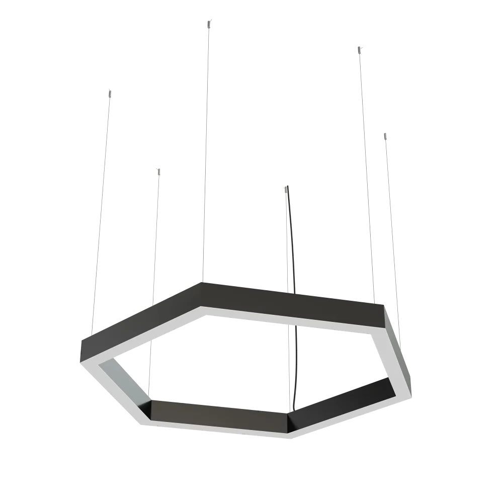 Светодиодный светильник Geniled Art Hexagon Line 1200x1040x600 h80 w80 88Вт 4000К 90Ra Черный в 