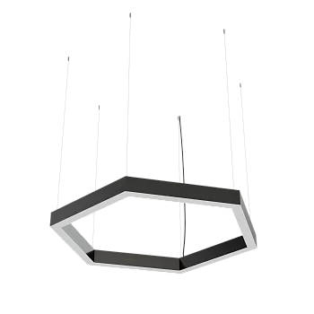Дизайнерский светодиодный светильник Geniled Art Hexagon Line 800x693x400 h60 w60 60Вт 4000К 90Ra Черный в 