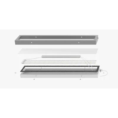 Светодиодный светильник Geniled Titan Inox Standart 1500x100x30 60Вт 3000К IP66 Прозрачное закаленное стекло в 