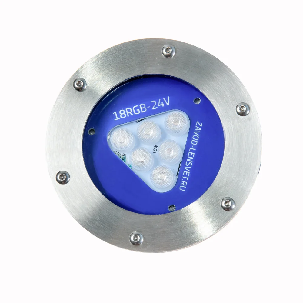 Архитектурный подводный светодиодный светильник 18 Вт, 12 Вольт, IP68, диаметр 110мм в 