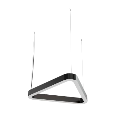 Дизайнерский светодиодный светильник Geniled Art Trigon Soft Line 1000x1000x1000 h60 w60 4000К 90Ra Черный в 