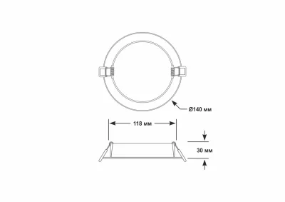 Светодиодный светильник Soffitto: DL-12W-D140/30 в 