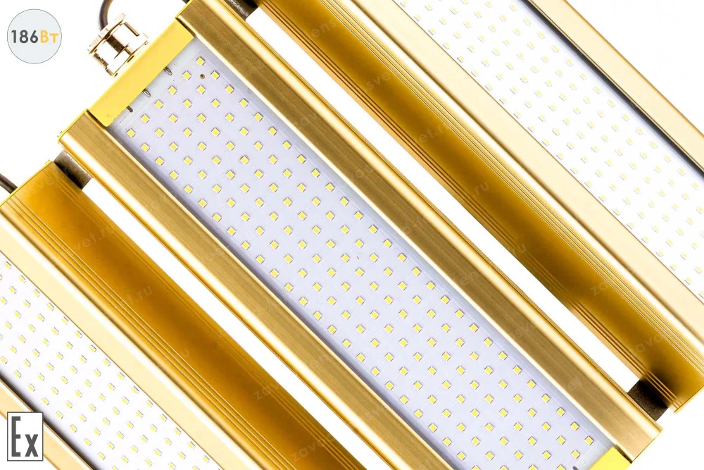 Модуль Взрывозащищенный GOLD, универсальный UM-3, 186 Вт, светодиодный светильник в 