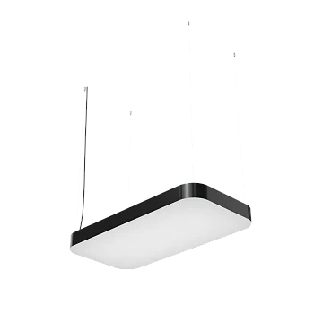 Дизайнерский светодиодный светильник Geniled Art Quadro Soft 500x250 h80 19Вт 4000К 90Ra Черный в 