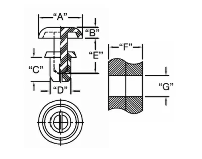 Пластиковая заклепка для платы в 