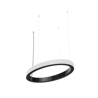 Дизайнерский светодиодный светильник Geniled Art Oval Line Outlight 500x250 h60 w50 4000К 90Ra Черный в 