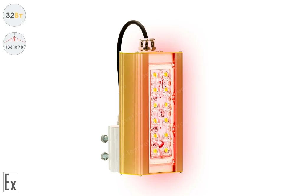 Светодиодный светильник LSS-AR-K-018-1EX/2EX-32-136X78-R-67 в 