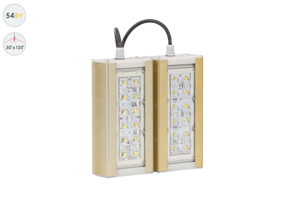 Магистраль GOLD, консоль K-2, 54 Вт, 30X120°, светодиодный светильник в 