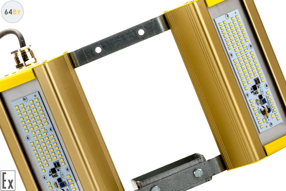 Модуль Взрывозащищенный GOLD, универсальный UM-2, 64 Вт, светодиодный светильник в 