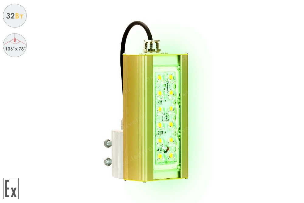 Светодиодный светильник LSS-AR-K-018-1EX/2EX-32-136X78-G-67 в 