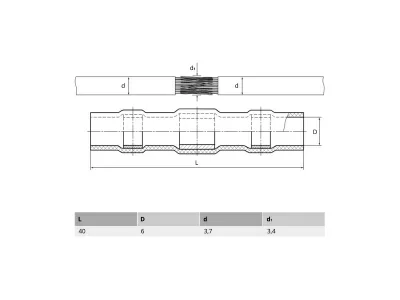 Термоусаживаемый коннектор для проводов в 
