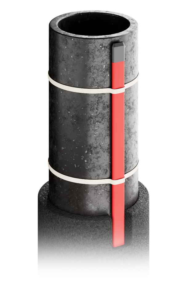 Лента FT-HTM на трубе