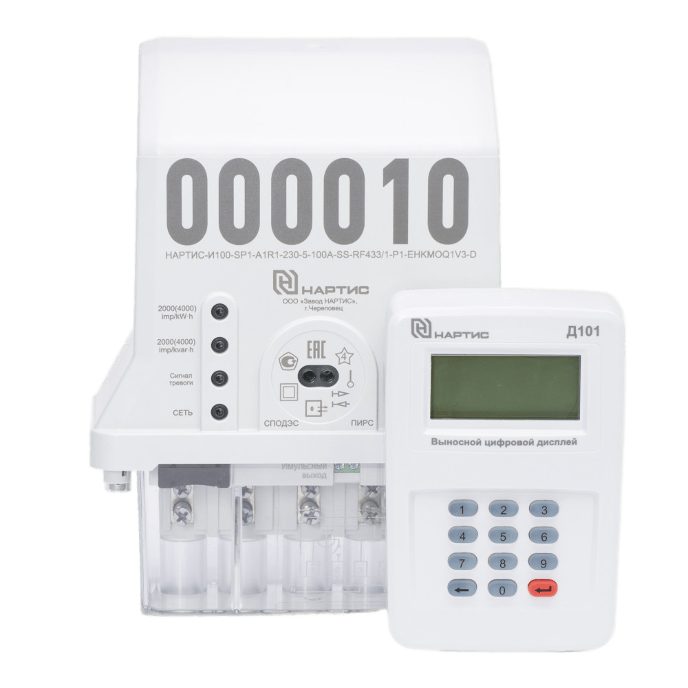 Счетчик НАРТИС-И100-SP1-A1R1-230-5-100A-SS-RF433/1-P1-EНKMOQ1V3-D + Д101 +  МР-М1-2G4G купить в России: цены, характеристики.