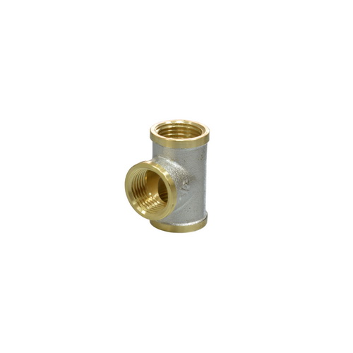 Тройник для монтажа защитной гильзы в трубопровод 3/4"-1/2"-3/4" Ду25