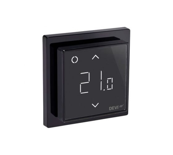 Терморегулятор для теплого пола DEVIreg™ Smart интеллектуальный с Wi-Fi, черный, 16А