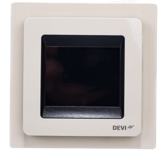 Терморегулятор для теплого пола DEVIreg™ Touch с комбинацией датчиков, бежевый, 16А
