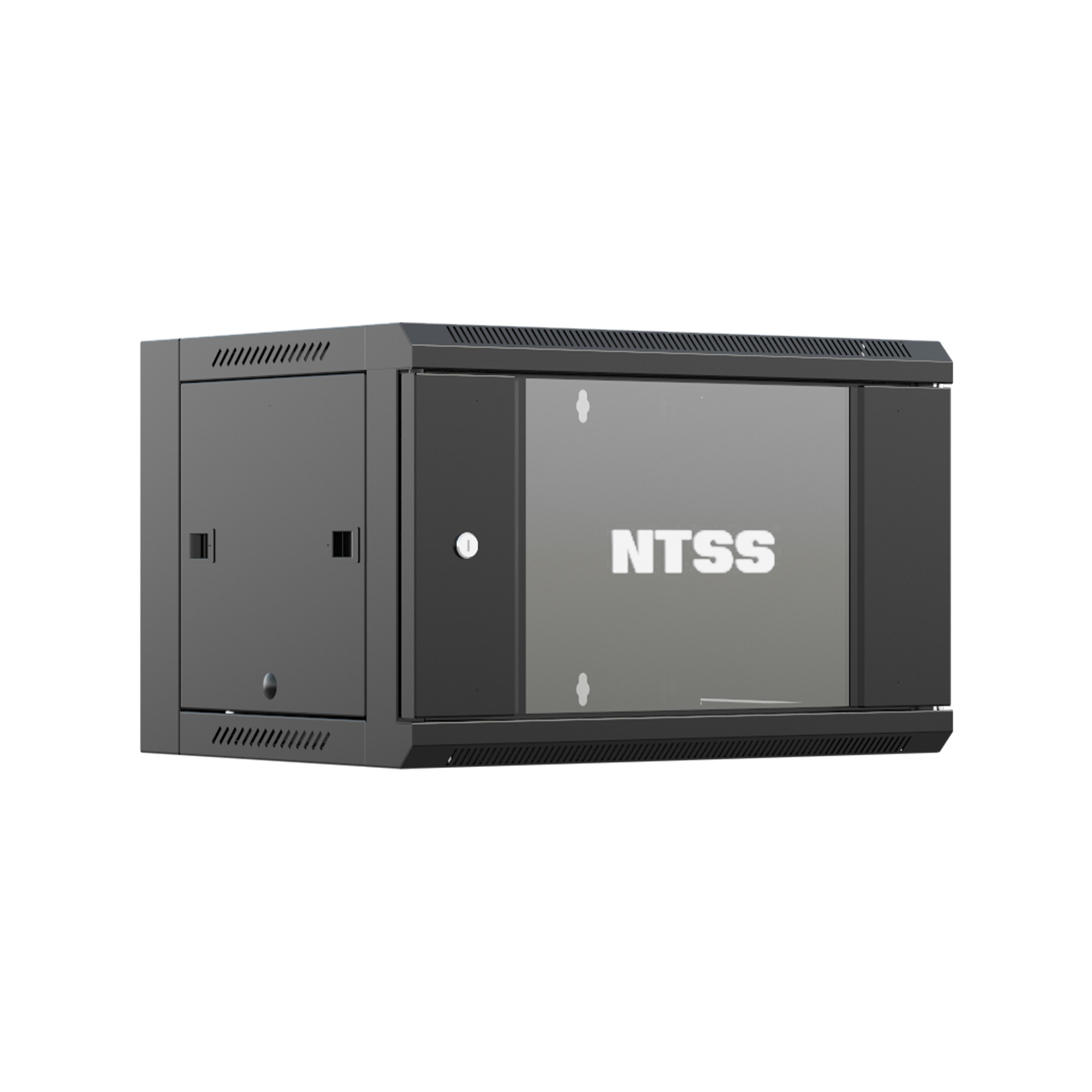 Шкаф настенный телекоммуникационный NTSS W 15U 600х600х770мм, 2 профиля 19,  дверь стеклянная, боковые стенки съемные, задняя стенка, разобранный,  черный RAL 9005 купить в России: цены, характеристики.