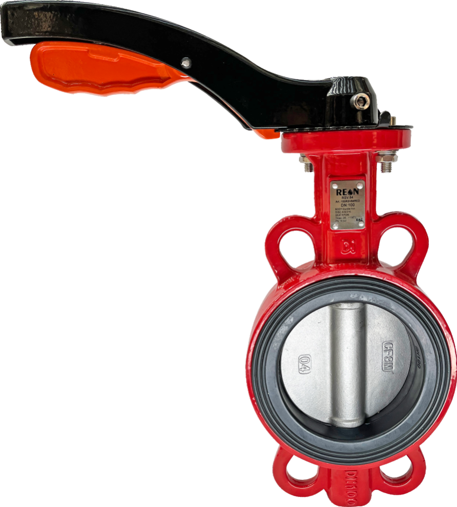 Дисковый поворотный затвор с алюминиевой рукояткой REON тип RSV84RED DN 200 PN 16