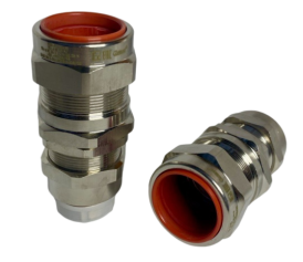 Ввод кабельный взрывозащищенный Exd/Exe для бронированного кабеля, латунь никелированная ExTra М75 (62,0-68,0)(66,7-78,4) в  Ввод кабельный взрывозащищенный Exd/Exe для бронированного кабеля, латунь никелированная ExTra М75 (62,0-68,0)(66,7-78,4) в