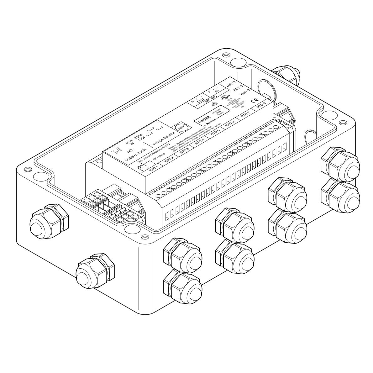 Блок удаленного измерения температур (IP66) MONI-RMM2-E