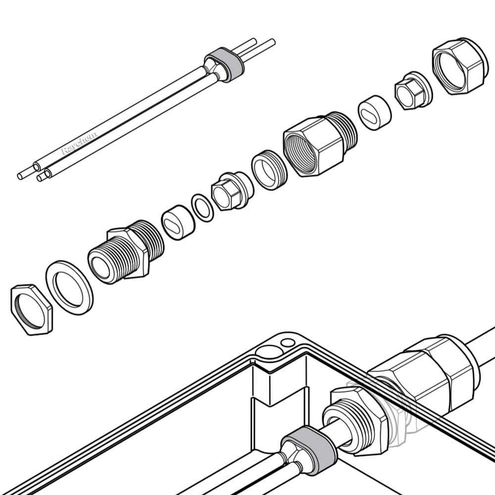 Комплект для подключения питания греющего кабеля C3/4-100-METAL