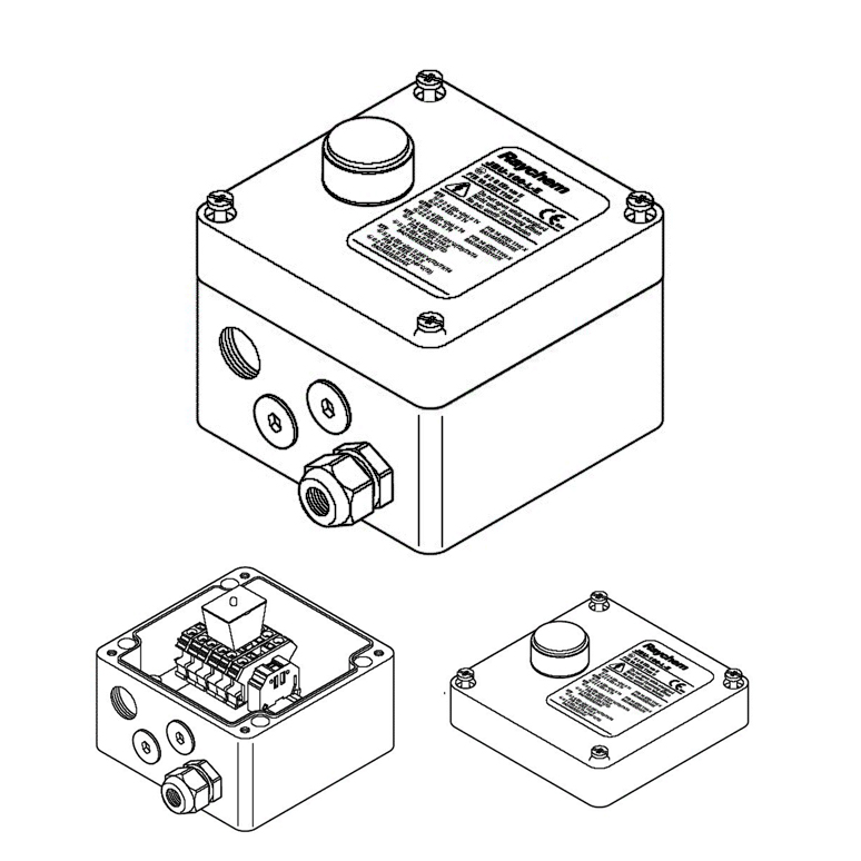 Коробка соединительная со светодиодом JBU-100-L-E (Eex e)